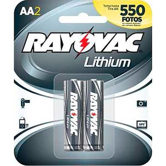 Imagem de Pilha rayovac lithium recarregável aa pequena | com 2 unidades