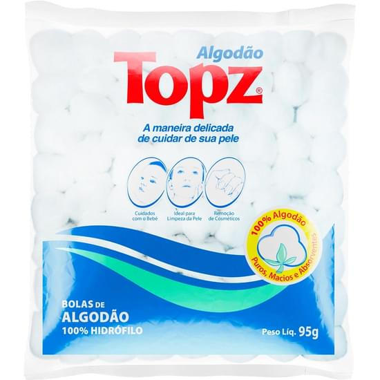 Imagem de Algodão bolas topz pacote 95g