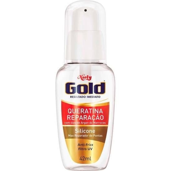 Imagem de Reparador para pontas niely gold silicone queratina reparação 42ml