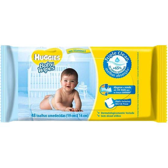 Imagem de Lenço umedecido infantil huggies baby wipes | com 48 unidades