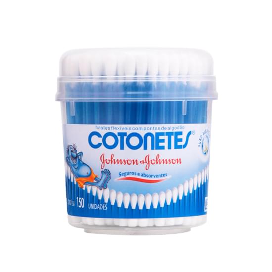 Imagem de Hastes flexíveis cotonetes johnson & johnson pote | com 150 unidades