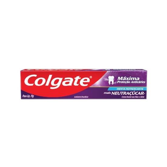 Imagem de Creme dental colgate máxima proteção anticáries mais neutraçúcar 70g