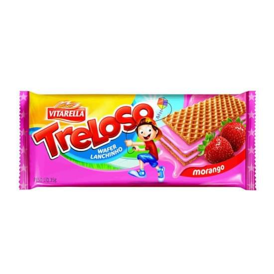 Imagem de Biscoito wafer vitarella treloso morango 35g