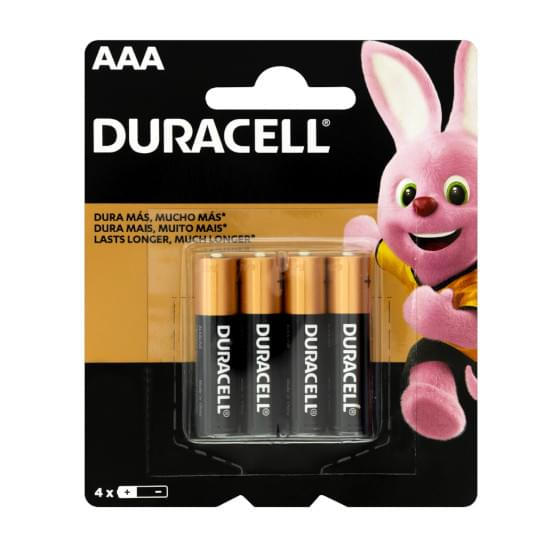 Imagem de Pilha alcalina palito aaa mn 2400b4 duracell 4 unidades 1,5v