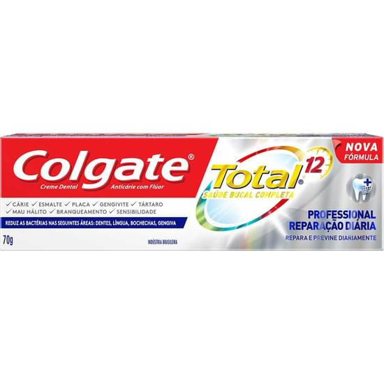 Imagem de Creme dental colgate total 12 professional reparação diária 70g