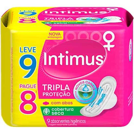 Imagem de Absorvente diário intimus com abas tripla proteção seca gel leve 9 pague 8 unidades