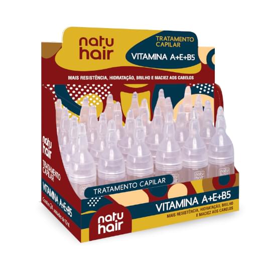 Imagem de Ampola natu hair vitamina a + e + b5 10ml