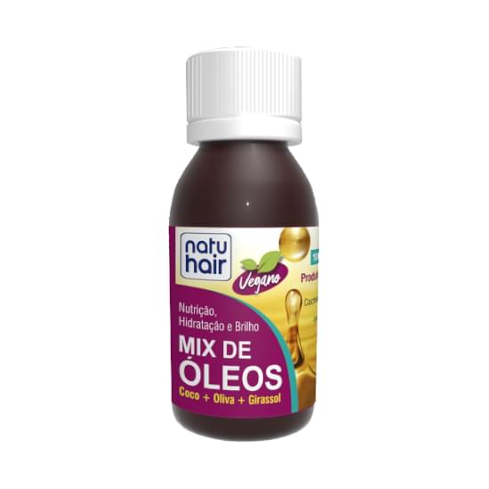 Imagem de Óleo capilar natu hair coco, oliva e girassol mix de óleos 60ml