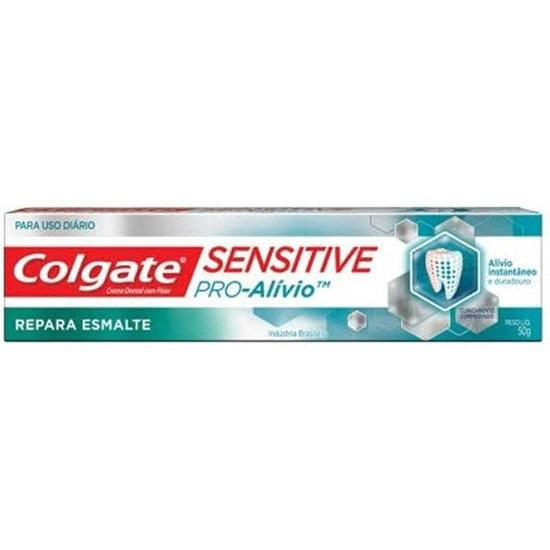 Imagem de Creme dental para dentes sensíveis colgate sensitive pro-alívio repara esmalte 50g