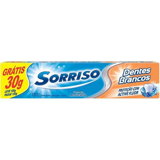 Imagem de Creme dental sorriso dentes brancos 180g promo leve 180g pague 150g