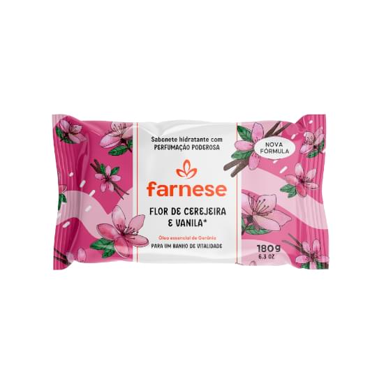 Imagem de Sabonete barra hidratante flor de cerejeira e vanila farnese flow pack 180g