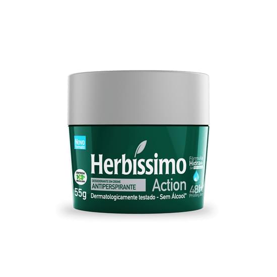 Imagem de Desodorante em creme masculino herbíssimo action 55g