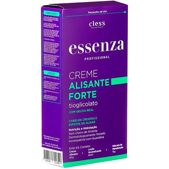 Imagem de Alisante essenza forte tioglicolato com geleia real sachê 80g | com 6 unidades + loção neutralizante 80ml