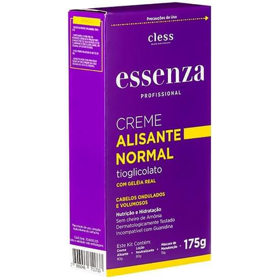 Imagem de Alisante essenza normal tioglicolato com geleia real sachê 80g | com 6 unidades + loção neutralizante 80ml