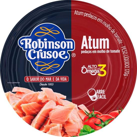 Imagem de Atum em pedaços com molho de tomate robinson crusoe 170g