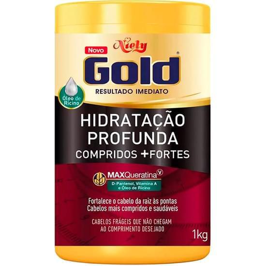 Imagem de Creme para tratamento niely gold compridos + fortes oleo de ricino + d-pantenol 1kg