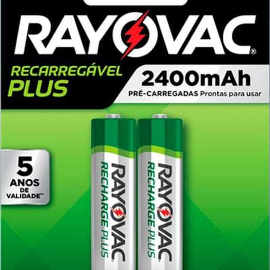 Imagem de Pilha rayovac recarregável plus aa 1,2v | com 2 unidades