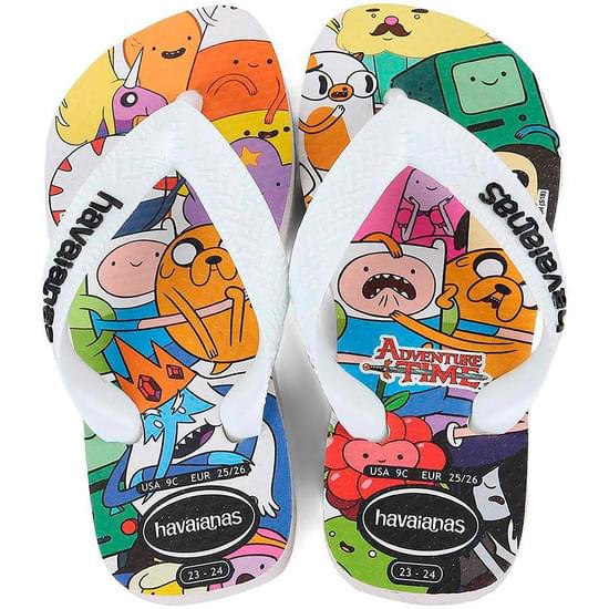 Imagem de Sándalia havaianas infantil hora de aventura branco 25/26