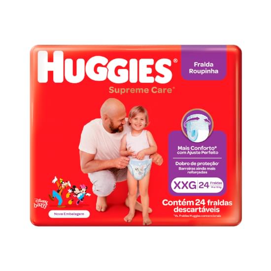 Imagem de Fralda infantil huggies roupinha supreme care tamanho xxg mega | com 24 unidades