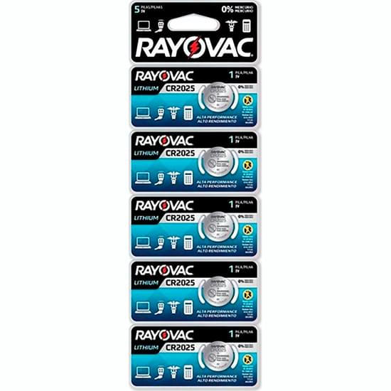 Imagem de Bateria elétrica cr2025 rayovac | com 5 unidades