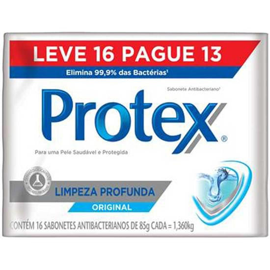 Imagem de Sabonete em barra antibacteriano protex limpeza profunda 85g promo leve 16 pague 13