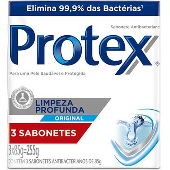 Imagem de Sabonete em barra antibacteriano protex limpeza profunda 85g 3 unidades com desconto