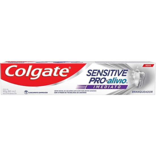 Imagem de Creme dental para dentes sensíveis colgate sensitive pro-alívio imediato branqueador 90g