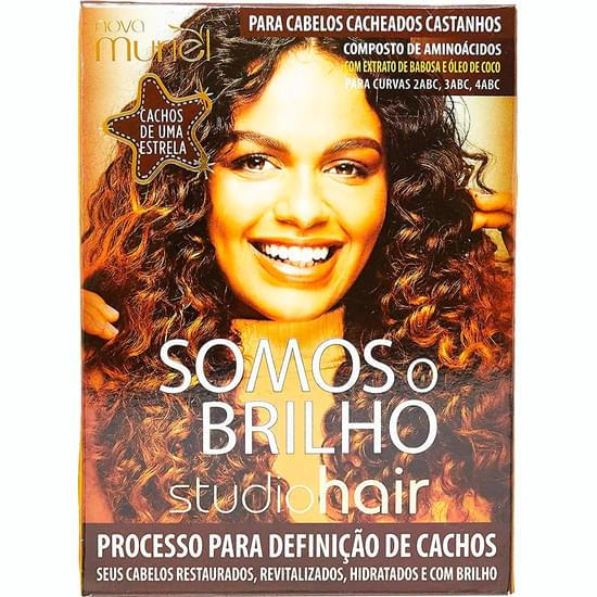 Imagem de Kit definação de cachos muriel studio hair cabelos castanhos somos o brilho