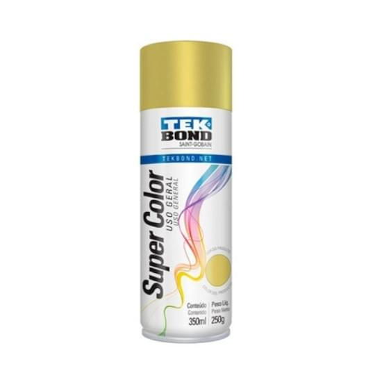 Imagem de Tinta spray super color dourado uso geral 350ml tekbond