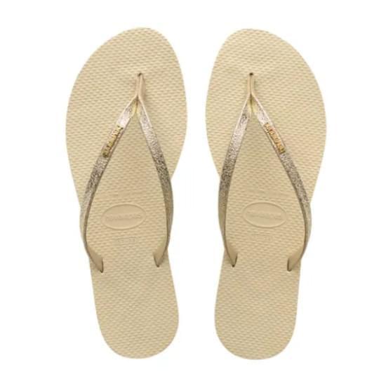 Imagem de Sandalia havaiana feminina you shine bege palha 33/4