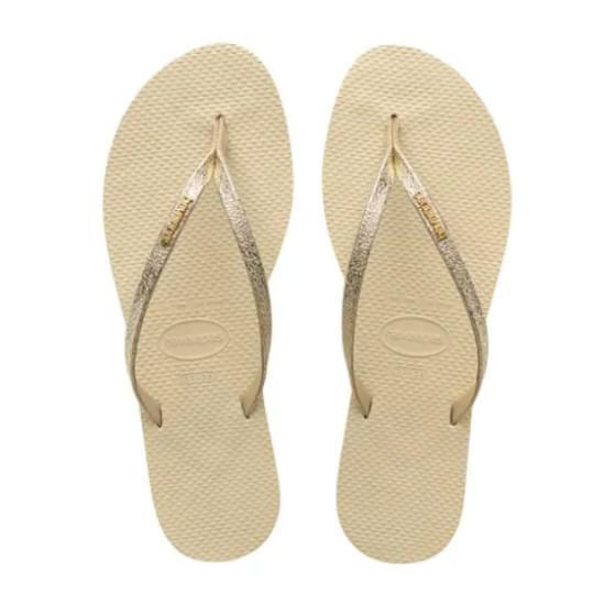 Imagem de Sandalia havaiana feminina you shine bege palha 35/6