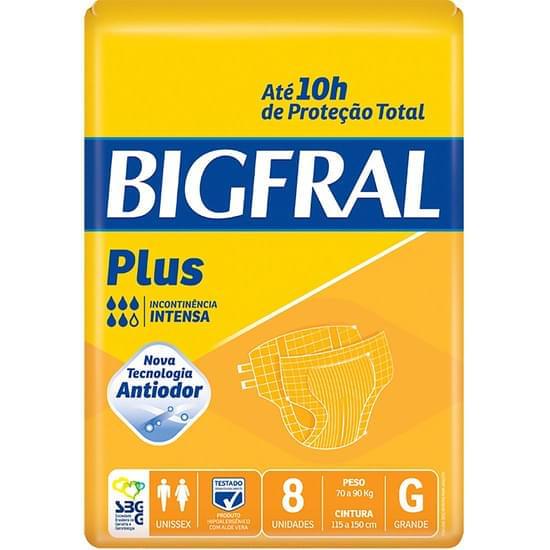 Imagem de Fralda geriátrica bigfral plus tamanho g | com 8 unidades