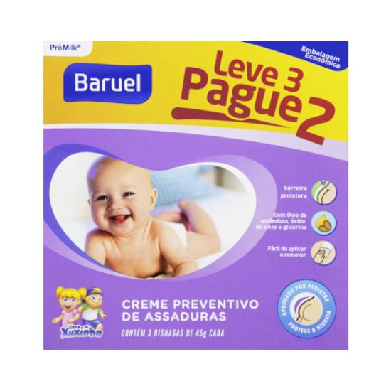 Imagem de Creme preventivo de assaduras turma da xuxinha baruel 45g | leve 3 pague 2