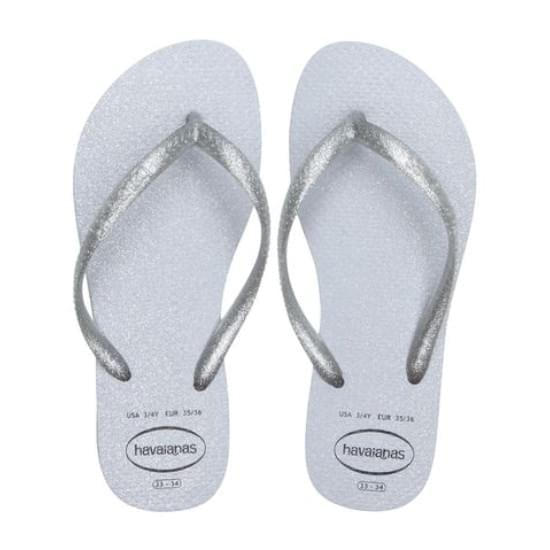 Imagem de Sandalia havaiana feminina slim gloss cinza gelo 39/0