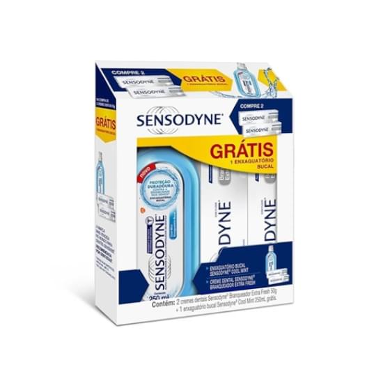 Imagem de Kit sensodyne branq. extra fresh 50g + enx bucal 250ml