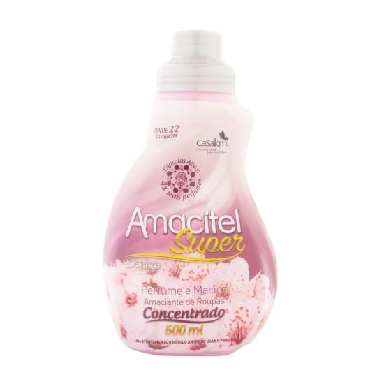 Imagem de Casakm super amaciante de roupa concentrado amacitel cerise 500ml