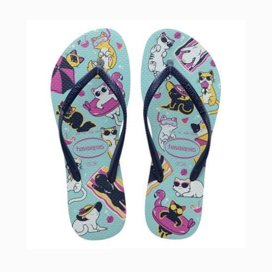 Imagem de Sandália havaianas feminina slim pets azul ceu 33/34