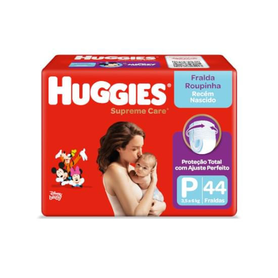 Imagem de Fralda infantil huggies roupinha supreme care tamanho p mega | com 44 unidades