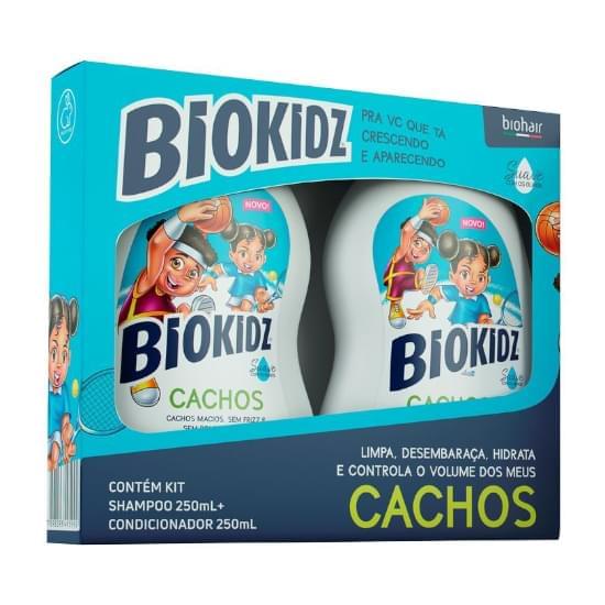 Imagem de Biokidz kit shampoo + condicionador infantil cachos 6x2x250ml