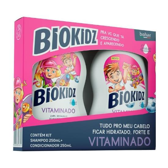 Imagem de Biokidz kit shampoo + condicionador infantil vitaminado 6x2x250ml