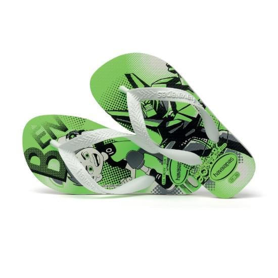 Imagem de Sandália havaianas infantil kids ben 10 branco 23/24