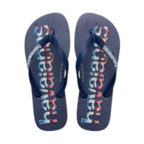 Imagem de Sandalias havaianas unissex top logomania print marinho 35/36