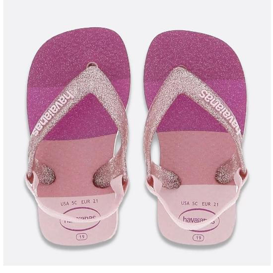 Imagem de Sandália havaianas infantil baby pallete glow candy pink 22