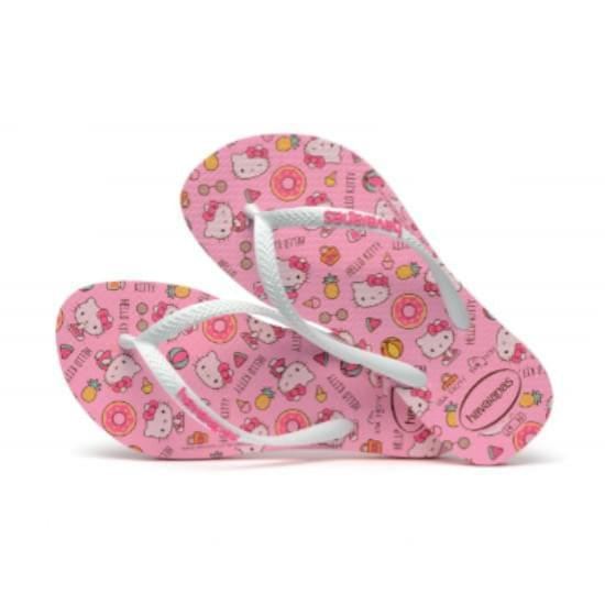 Imagem de Sandalias havaianas kids slim hello kitty rosa macaron 33/34