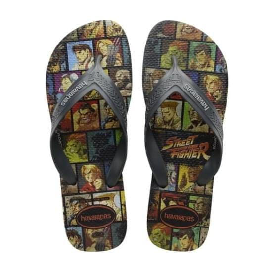 Imagem de Sandália havaianas masculina top max street fighter cinza aço 35/36