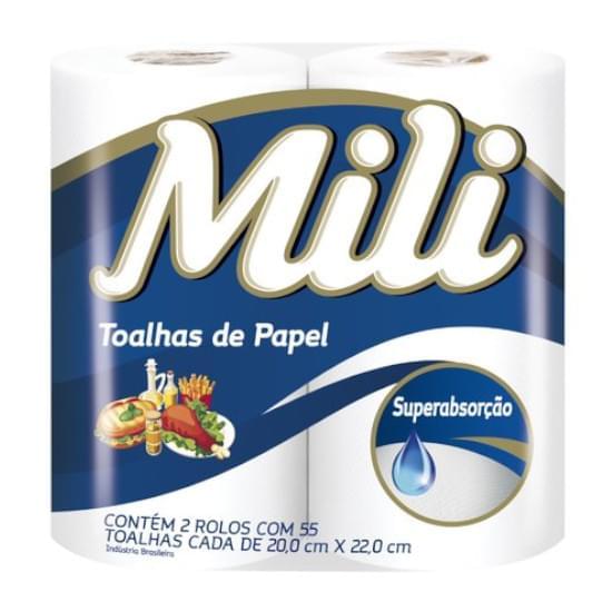 Imagem de Toalha de papel mili 55 folhas com 2 unidades m12