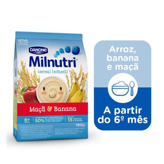 Imagem de Danone milnutri cereal banana e maçã sachê 180g