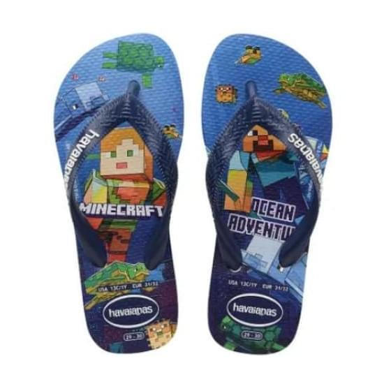 Imagem de Sandalias havaianas infantil kids minecraft branco 39/40