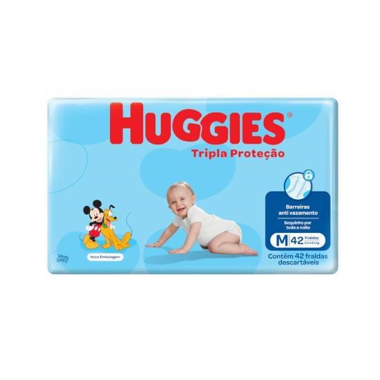 Imagem de Fralda infantil huggies tripla proteção tamanho m mega | com 42 unidades