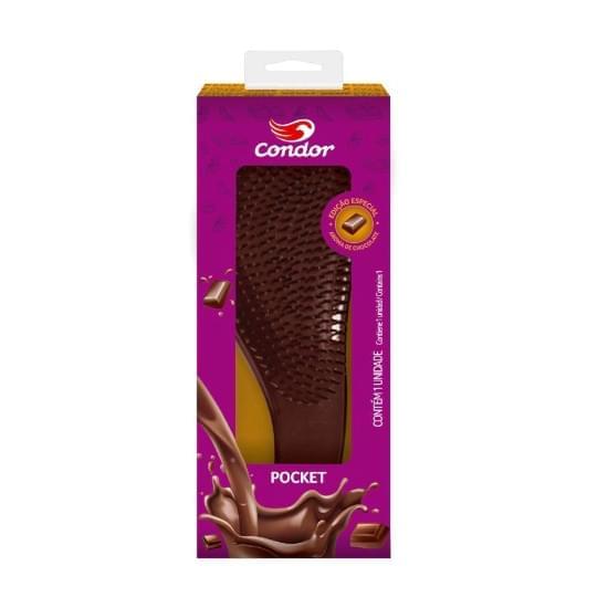 Imagem de Escova para cabelo condor pocket maior chocolate ref. 9717